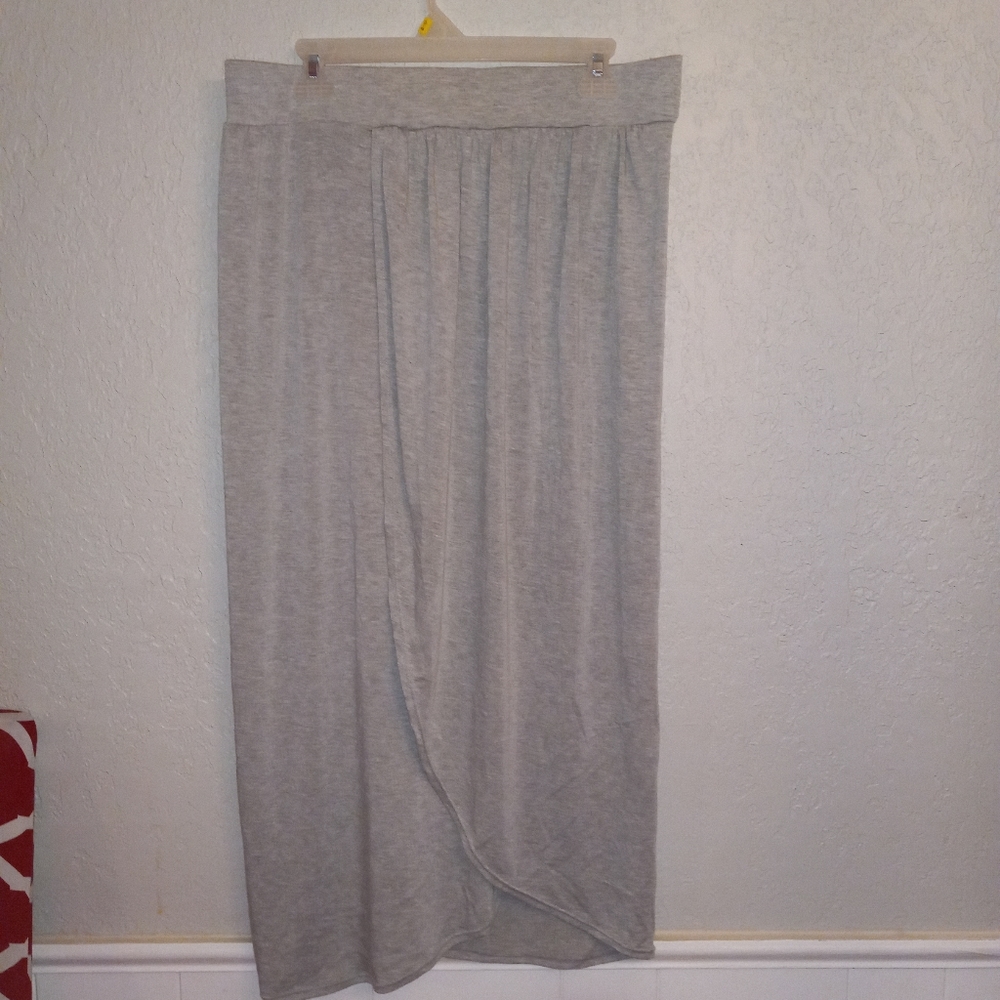 Gray maxi skirt